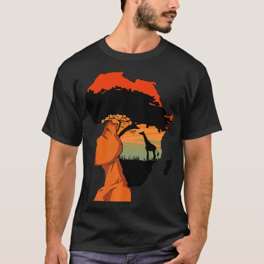 アフリカ系アメリカ人女性プライドメラニンAfro Black Hi Tシャツ (正面)