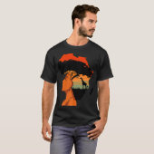 アフリカ系アメリカ人女性プライドメラニンAfro Black Hi Tシャツ (正面フル)