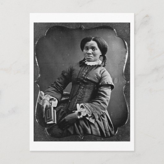 アフリカ系アメリカ人女性ポートレート1850年 ポストカード (正面)