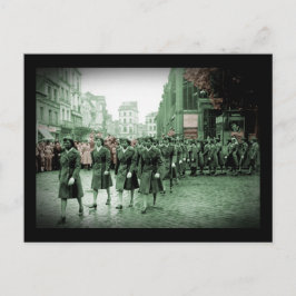 アフリカ系アメリカ人女性マーチング ポストカード