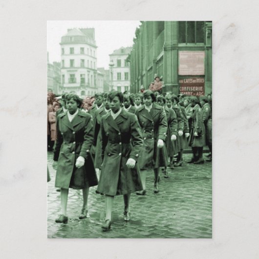 アフリカ系アメリカ人女性マーチング ポストカード (正面)