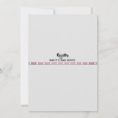 アフリカ系アメリカ人女性レッドブライダルシャワー 招待状 (裏面)