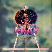 アフリカ系アメリカ人女性信仰に基づくクリスチャン アクリルサイン (ニュートラル)