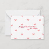 アフリカ系アメリカ人女性先生バレンタインカード ノートカード (裏面)