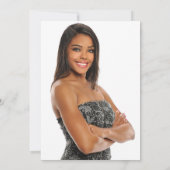 アフリカ系アメリカ人女性写真卒業パーティー 招待状 (裏面)