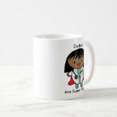 アフリカ系アメリカ人女性医師が個人設定 コーヒーマグカップ (正面右)