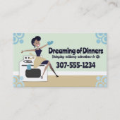 アフリカ系アメリカ人女性料理クラスのベーキングシェフ 名刺 (正面)