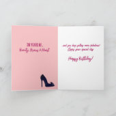 アフリカ系アメリカ人女性素晴らしい30th誕生日カード サンキューカード (内部)