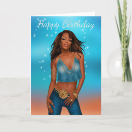 アフリカ系アメリカ人女性誕生日カード カード
