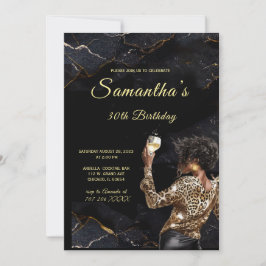 アフリカ系アメリカ人女性誕生日招待状 招待状