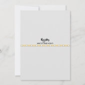 アフリカ系アメリカ人女性金ゴールドブライダルシャワー 招待状 (裏面)