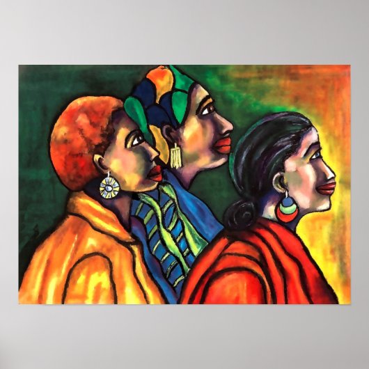 アフリカ系アメリカ人女性3人 ポスター (正面)