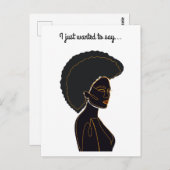 アフリカ系アメリカ人女性 ポストカード (正面/裏面)