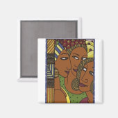 アフリカ系アメリカ人女性 マグネット (正面/裏面)