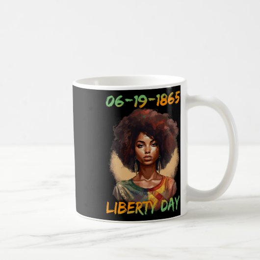 - アフリカ系アメリカ人女性 独立記念日 コーヒーマグカップ (右)