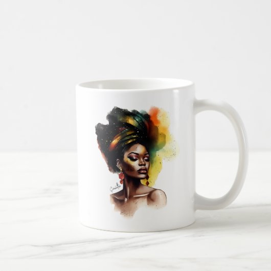 アフリカ系アメリカ人女性(2) コーヒーマグカップ (右)