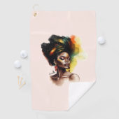 アフリカ系アメリカ人女性(2) ゴルフタオル (インサイチュ)