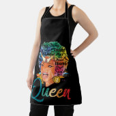 アフリカ系アメリカ人女王が強い黒人女性を教育 エプロン (インサイチュ)