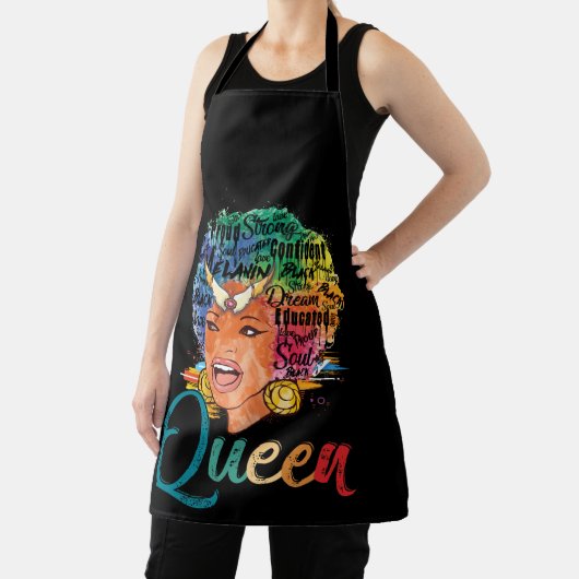 アフリカ系アメリカ人女王が強い黒人女性を教育 エプロン (インサイチュ)
