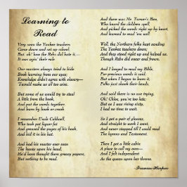 アフリカ系アメリカ人学の初期の詩読 ポスター