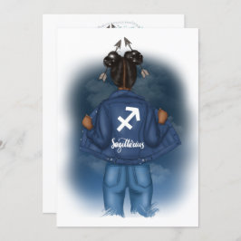 アフリカ系アメリカ人射手座サインバースデーパーティー 招待状