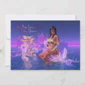 アフリカ系アメリカ人小妖精や小人のベビーシャワー妊娠 招待状 (正面)