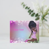 アフリカ系アメリカ人少女はがき ポストカード (スタンド正面)