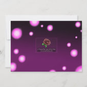 アフリカ系アメリカ人少女スーパーヒーロー誕生日パーティー 招待状 (裏面)