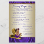 アフリカ系アメリカ人少女ベビーシャワーゲーム (裏面)