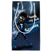 アフリカ系アメリカ人少年スーパーヒーロー スモールペーパーバッグ (正面)