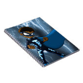 アフリカ系アメリカ人少年スーパーヒーロー ノートブック (右側)