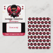 アフリカ系アメリカ人少年教室バレンタインキャンディ エンクロージャーカード (正面/裏面)