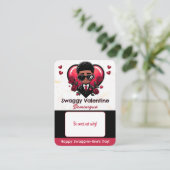 アフリカ系アメリカ人少年教室バレンタインキャンディ エンクロージャーカード (スタンド正面)