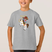 アフリカ系アメリカ人少年、カウボーイ、保安官、なげなわ Tシャツ (正面)