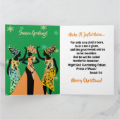 アフリカ系アメリカ人感動的クリスチャン・クリスマス カード (内部)