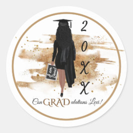 アフリカ系アメリカ人招待状Lt Skin N ラウンドシール