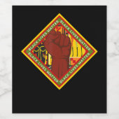 アフリカ系アメリカ人拳メラニンブラックプライド音楽 ワインラベル (シングルラベル)