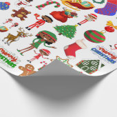 アフリカ系アメリカ人数々ののキャラクター包装紙 ラッピングペーパー (角)