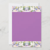 アフリカ系アメリカ人新郎新婦フローラ結婚ズ・インビ 招待状 (裏面)