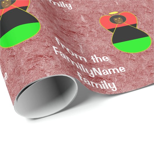 アフリカ系アメリカ人旗の天使 ラッピングペーパー (ロールコーナー)