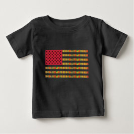 アフリカ系アメリカ人旗キッズTシャツ ベビーTシャツ