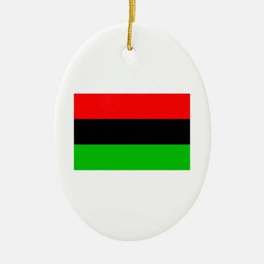 アフリカ系アメリカ人旗 セラミックオーナメント (正面)