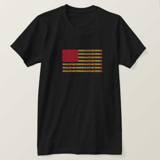 アフリカ系アメリカ人旗Tシャツ Tシャツ (デザイン正面)