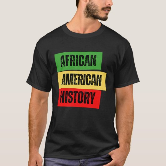 アフリカ系アメリカ人歴史黒人男性女性少年少女 Tシャツ (正面)
