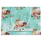 アフリカ系アメリカ人海下の人魚 ラージペーパーバッグ (正面)