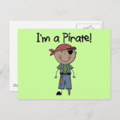 アフリカ系アメリカ人海賊Tシャツと贈り物 ポストカード (正面/裏面)