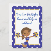 アフリカ系アメリカ人海軍金ゴールドのチアリーダーの招待状 招待状 (裏面)