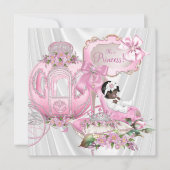 アフリカ系アメリカ人王室のプリンセスベビーシャワー 招待状 (正面)