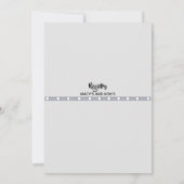 アフリカ系アメリカ人王室の女性ブルーブライダルシャワー 招待状 (裏面)