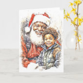 アフリカ系アメリカ人用折りたたみ式グリーティングカード カード (黄色い花)